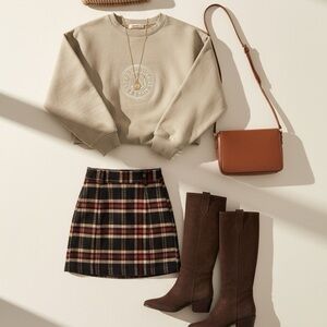 Twill active Beige Sweater